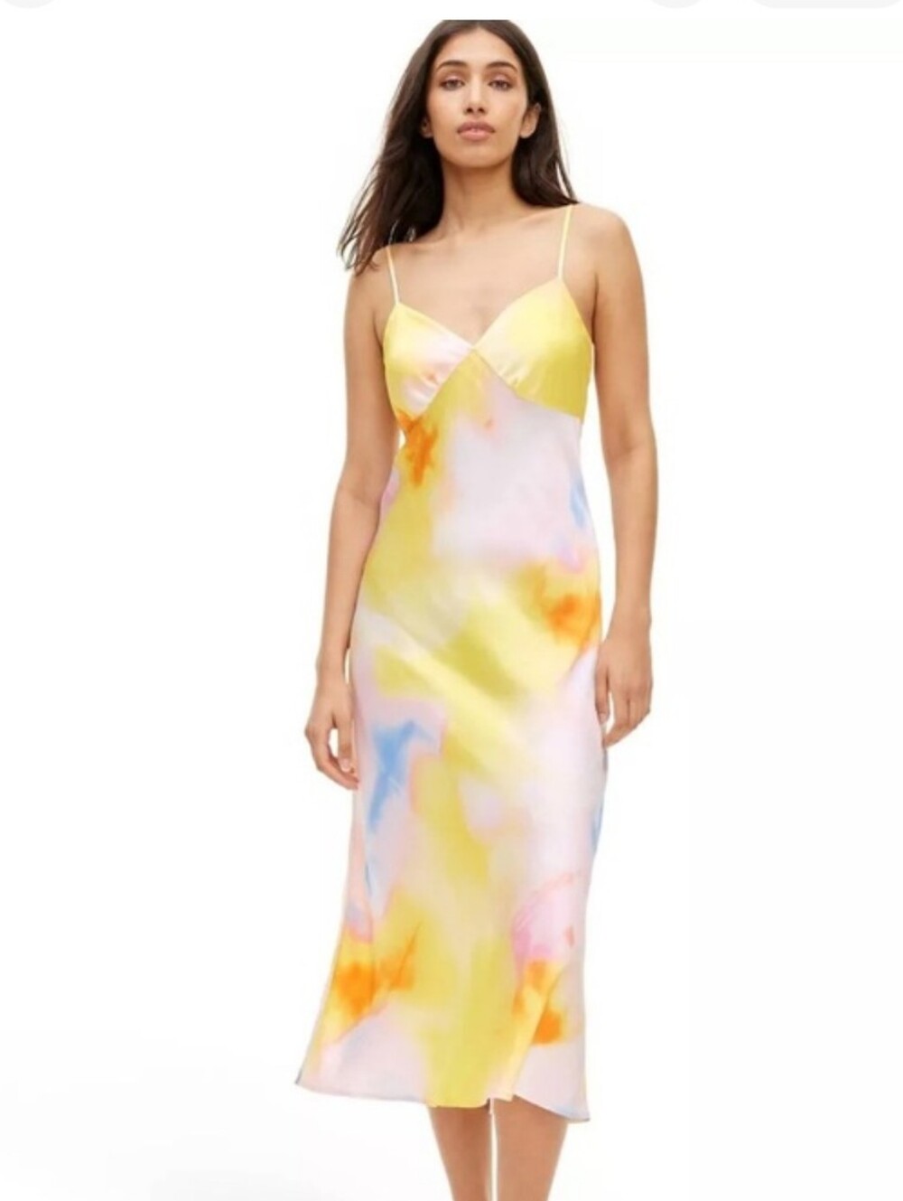 NWOT Diane Von Furstenberg For Target Yellow Slip Dress, Sz XS